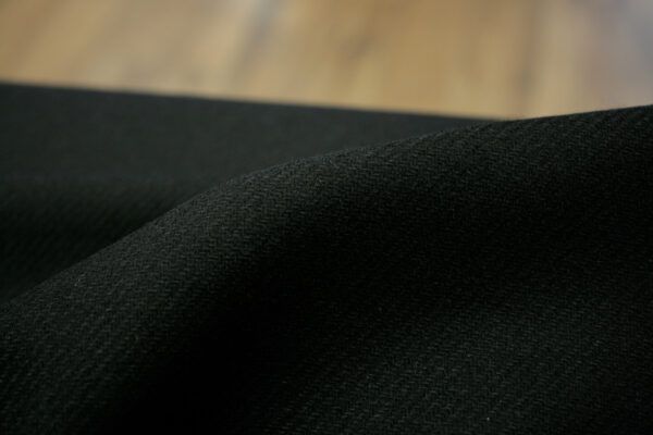 Wollstoff mit Stretch // Black Twill