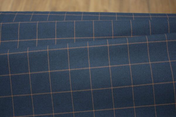 Twill // Check // Navy Camel – Bild 3