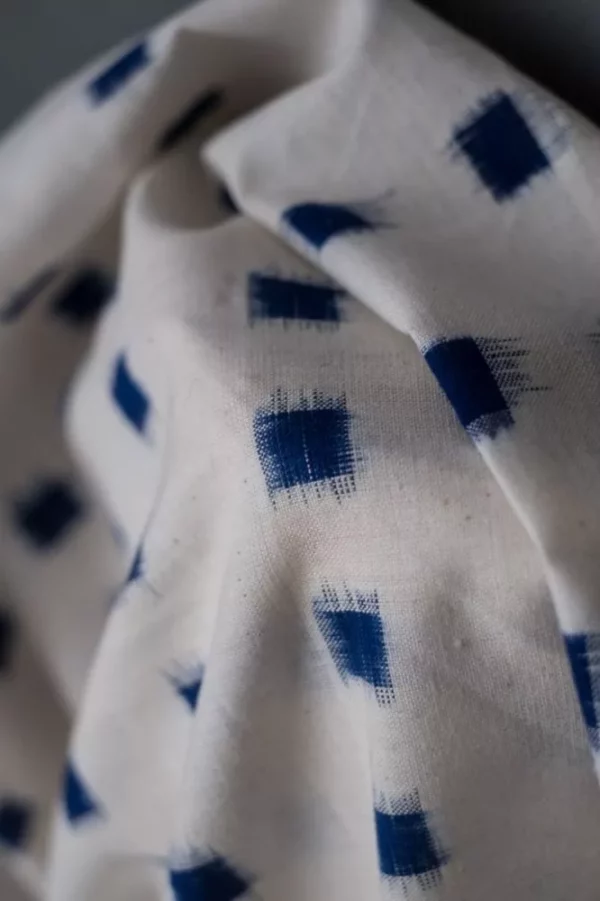 Indian Cotton // Merchant & Mills // Ikat Cottontail Blue – Bild 2