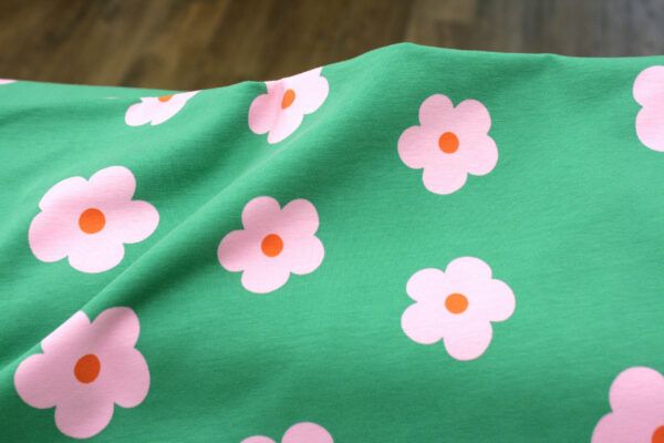 Baumwolljersey // Retro Flowers – Bild 3